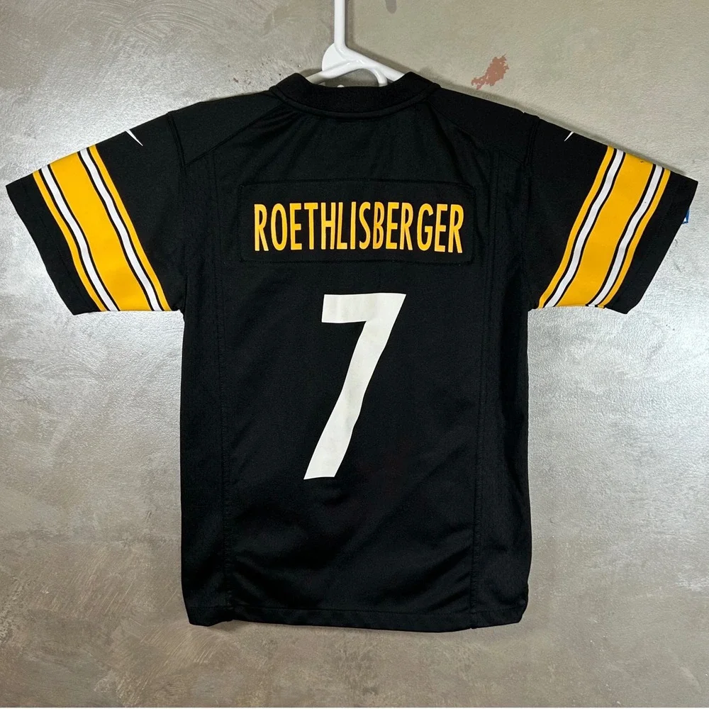 Nike‎ Pittsburgh Steelers Ben Roethlisberger 7 Jersey Kids Medium 10-12 Black